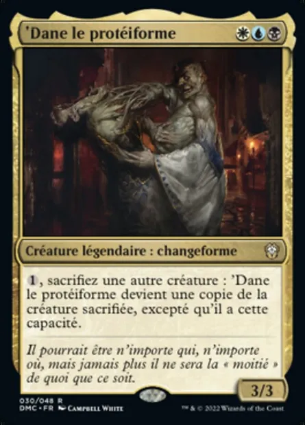 'Dane le protéiforme, carte Magic DMC 30 — extension Dominaria United Commander