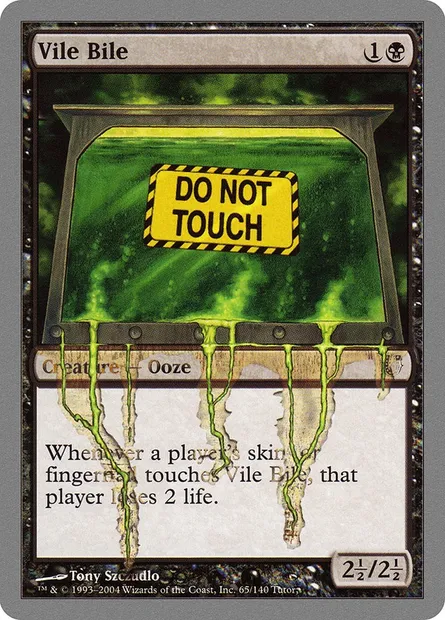 Vile Bile, carte Magic UNH 65 — extension Unhinged