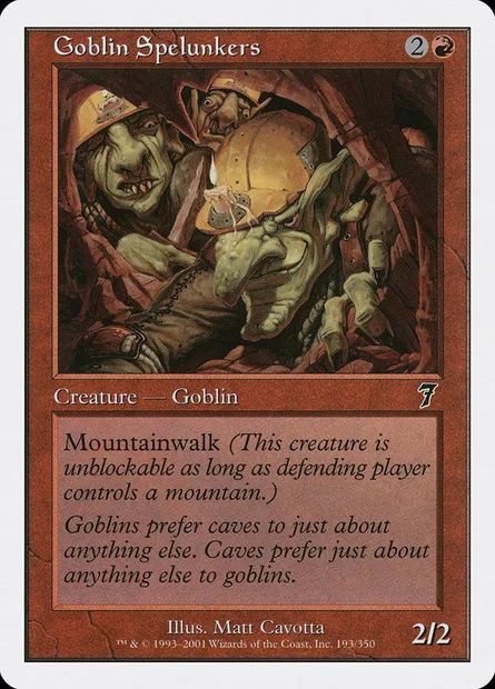 Goblin Spelunkers, Magic card 7ED 193 — Seventh Edition set