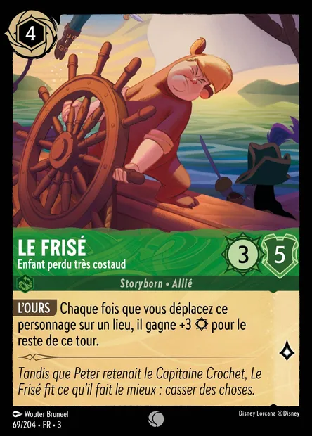 Le Frisé - Enfant perdu très costaud, carte Disney Lorcana CH3-069 — extension Les Terres d'Encres