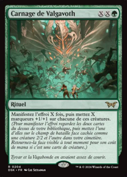 Carnage de Valgavoth, carte Magic DSK 204 — extension Duskmourn: House of Horror