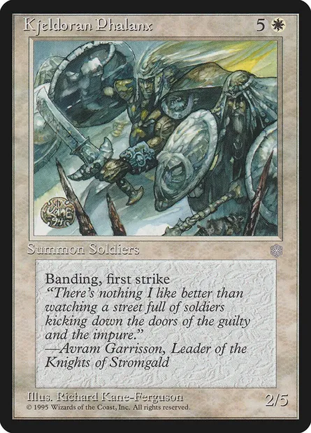 Kjeldoran Phalanx, Magic card ICE 37 — Ice Age set