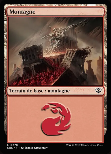 Montagne, carte Magic SOS 278 — extension Secrets of Strixhaven