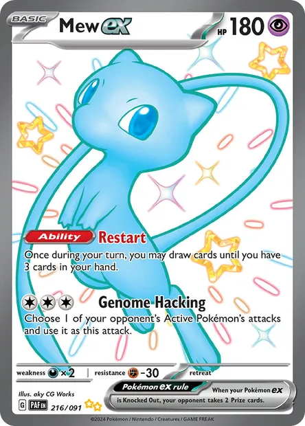 Mew ex, Pokémon card PAF 216 — Paldean Fates set