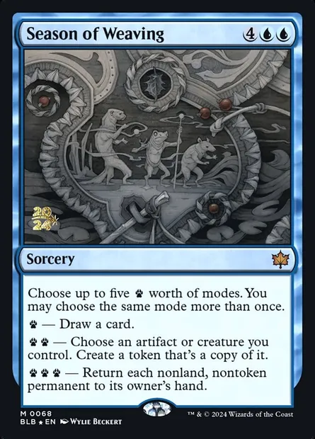 Saison du tissage, carte Magic PBLB 68s — extension Bloomburrow Promos