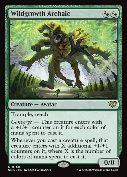 Wildgrowth Archaic, Magic card SOS 168 — Secrets of Strixhaven set