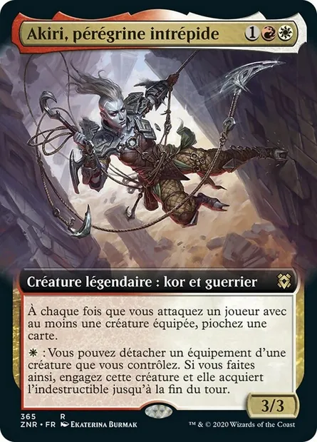 Akiri, pérégrine intrépide, carte Magic ZNR 365 — extension Renaissance de Zendikar