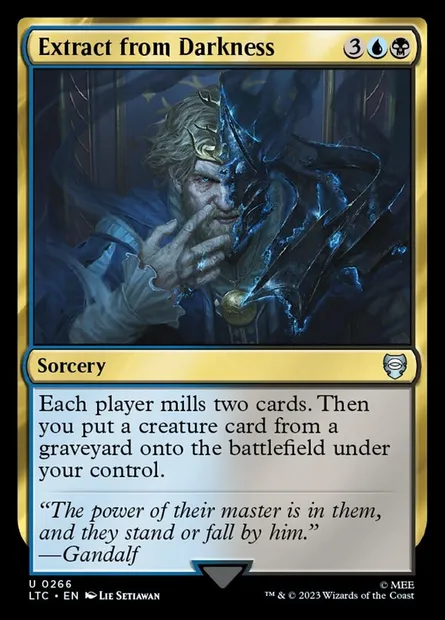 Extract from Darkness, Magic card LTC 266 — Tales of Middle-earth Commander set