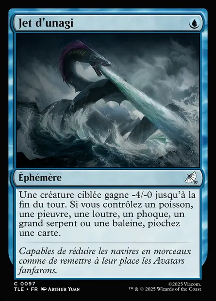 Jet d'unagi, carte Magic TLE 97 — extension Avatar: The Last Airbender Eternal