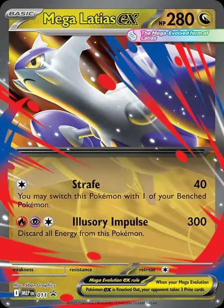 Méga-Latias-ex, carte Pokémon MEP 011 — extension MEP Black Star Promos
