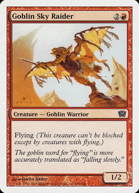 Goblin Sky Raider, Magic card 9ED 195 — Ninth Edition set