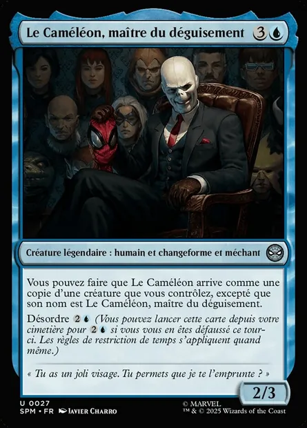 Le Caméléon, maître du déguisement, carte Magic SPM 27 — extension Marvel's Spider-Man