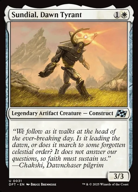Sundial, Dawn Tyrant, Magic card DFT 31 — Aetherdrift set