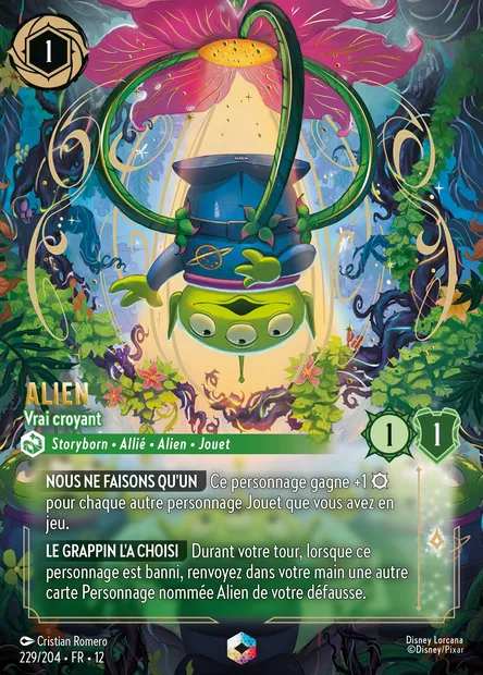 Alien - Vrai croyant, carte Disney Lorcana CH12-229 — extension Contrées Inconnues