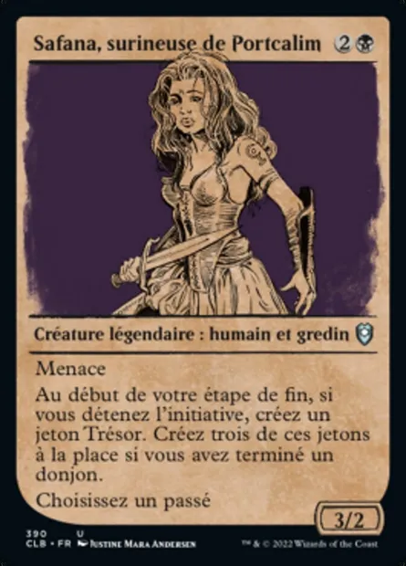 Safana, surineuse de Portcalim, carte Magic CLB 390 — extension Commander Légendes : la bataille de la Porte de Baldur