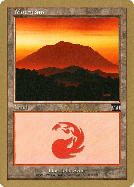 Montagne, carte Magic WC99 kb343 — extension World Championship Decks 1999