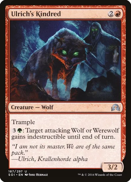Ulrich's Kindred, Magic card SOI 187 — Shadows over Innistrad set