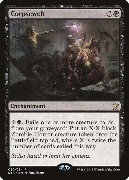 Corpseweft, Magic card DTK 92 — Dragons of Tarkir set