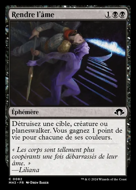 Rendre l'âme, carte Magic MH3 82 — extension Modern Horizons 3