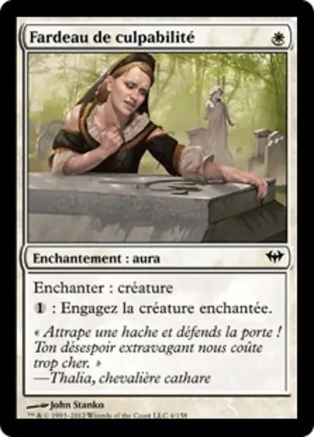 Fardeau de culpabilité, carte Magic DKA 4 — extension Obscure Ascension