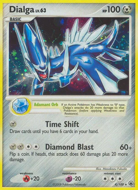 Dialga, carte Pokémon MD 4 — extension Aube Majestueuse