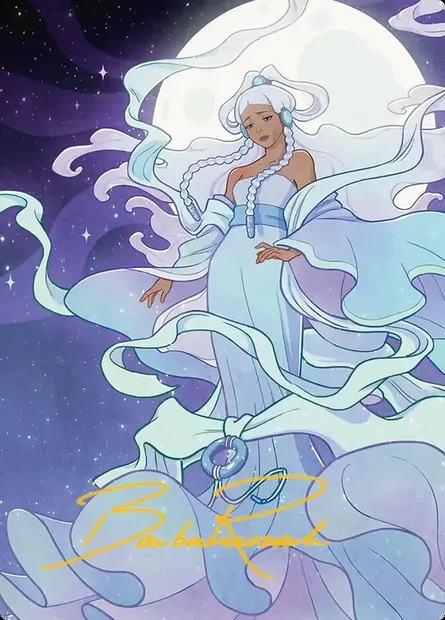 Yue, the Moon Spirit // Yue, the Moon Spirit, carte Magic ATLA 41 — extension Avatar: the Last Airbender Art Series