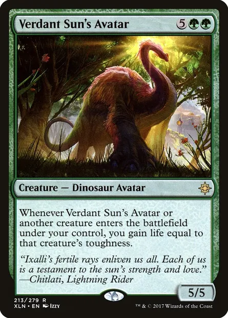 Verdant Sun's Avatar, Magic card XLN 213 — Ixalan set
