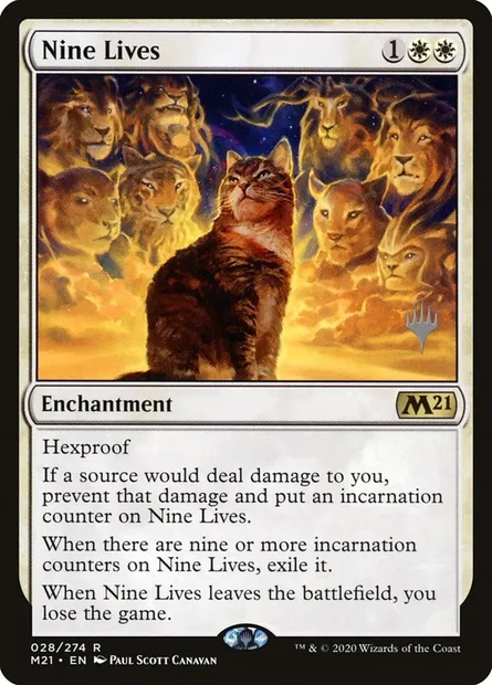 Nine Lives, Magic card PM21 28p — Core Set 2021 Promos set