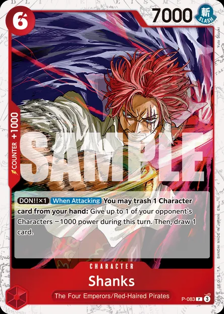 Shanks, carte One Piece P-083 — extension Carte promo