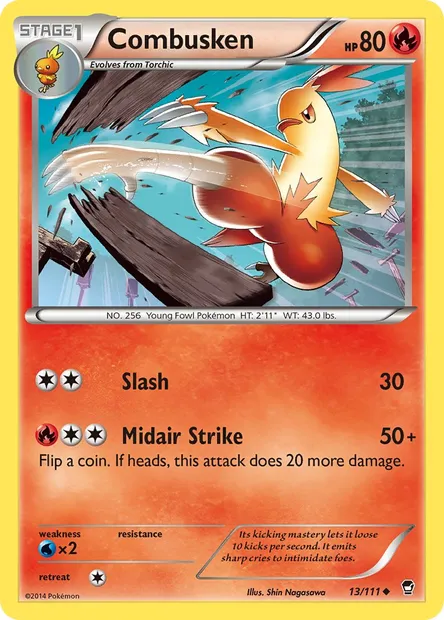 Combusken, Pokémon card FFI 13 — Furious Fists set