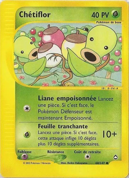 Chétiflor, carte Pokémon AQ 68 — extension Aquapolis