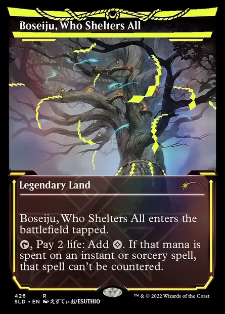 Boseiju, celui qui abrite Tout, carte Magic SLD 426 — extension Secret Lair Drop