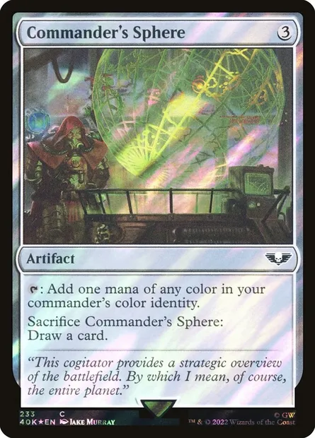 Sphère du commandant, carte Magic 40K 233★ — extension Warhammer 40,000 Commander