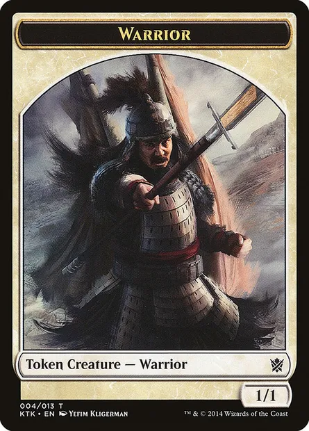 Warrior, carte Magic TKTK 4 — extension Khans of Tarkir Tokens