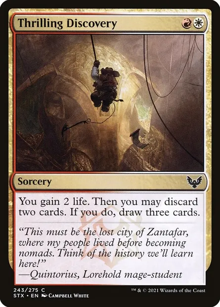 Thrilling Discovery, Magic card STX 243 — Strixhaven: School of Mages set