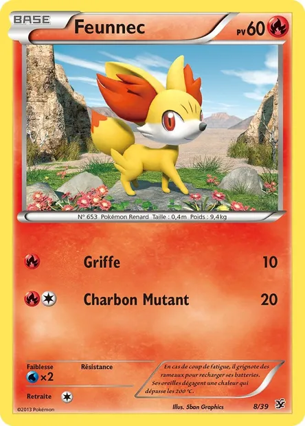 Feunnec, carte Pokémon KSS 8 — extension Bienvenue à Kalos