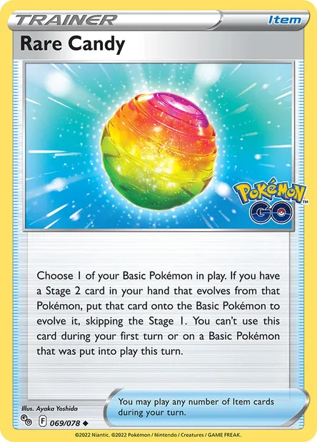 Rare Candy, Pokémon card PGO 069 — Pokémon GO set