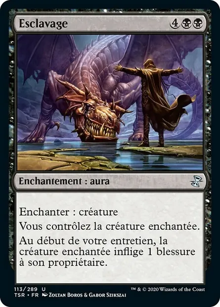 Esclavage, carte Magic TSR 113 — extension Spirale Temporelle Remastered