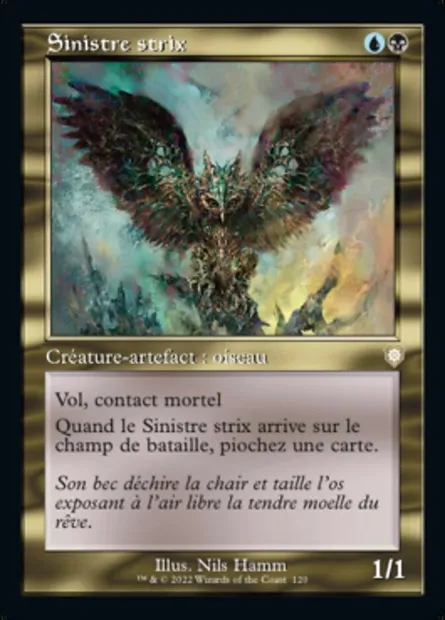 Sinistre strix, carte Magic BRC 120 — extension The Brothers' War Commander