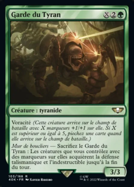 Garde du Tyran, carte Magic 40K 103 — extension Warhammer 40,000 Commander