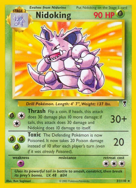 Nidoking, carte Pokémon LC 31 — extension Legendary Collection