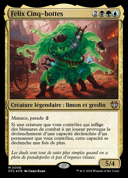 Félix Cinq-bottes, carte Magic OTC 6 — extension Outlaws of Thunder Junction Commander