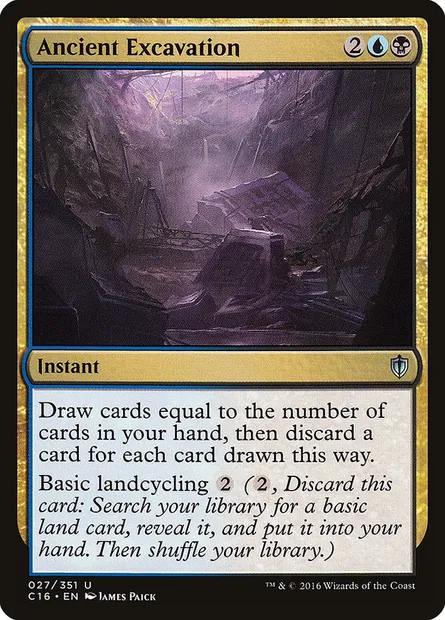 Ancient Excavation, Magic card C16 27 — Commander 2016 set