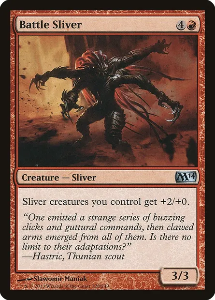 Battle Sliver, Magic card M14 128 — Magic 2014 set
