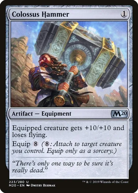 Colossus Hammer, Magic card M20 223 — Core Set 2020 set