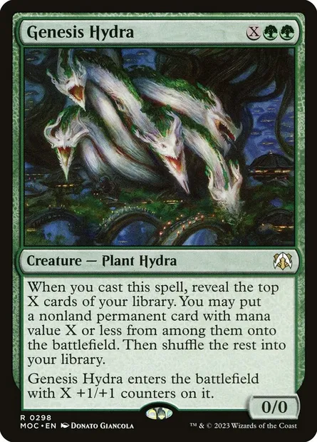 Genesis Hydra, Magic card MOC 298 — March of the Machine Commander set