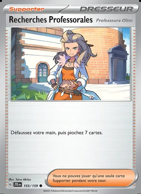 Recherches Professorales, carte Pokémon JTG 155 — extension Aventures Ensemble
