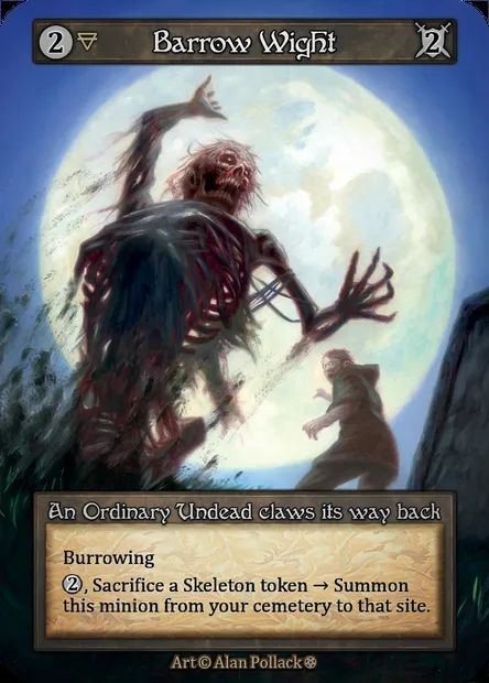 Barrow Wight, Sorcery card GOT 033 — Gothic set