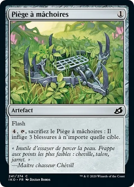 Piège à mâchoires, carte Magic IKO 241 — extension Ikoria: Lair of Behemoths