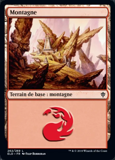 Montagne, carte Magic ELD 262 — extension Throne of Eldraine